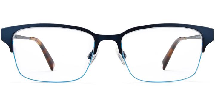 James Wide M Eyeglasses In Brushed Navy (rx)