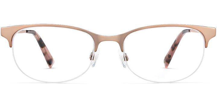 Clare F Eyeglasses In Rose Gold (rx)