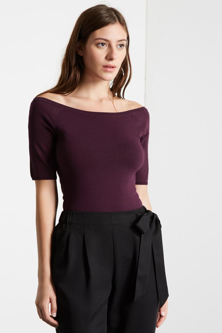 Warehouse Compact Yarn Bardot Jumper