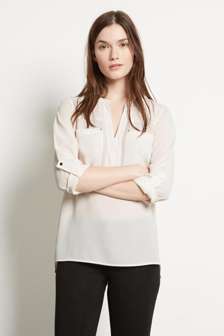 Warehouse Utility Half Placket Blouse