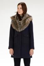 Warehouse Extreme Faux Fur Collar Coat