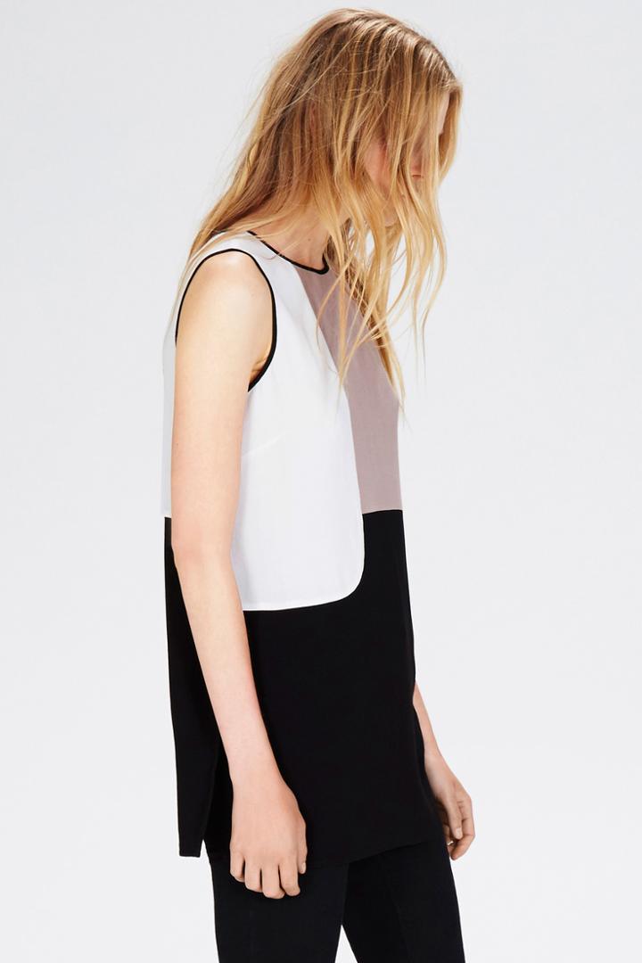 Warehouse Colour Block Split Side Shell