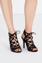 Warehouse Lace Up Cut-out Heels