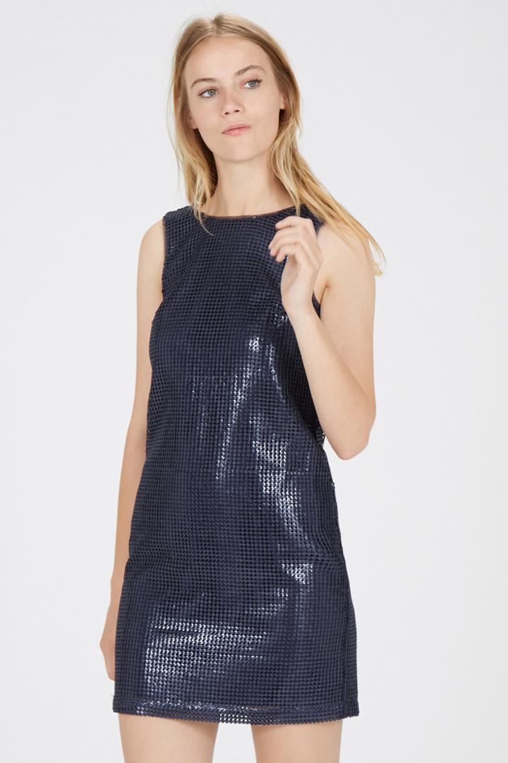 Warehouse Sequin V-back Shift Dress