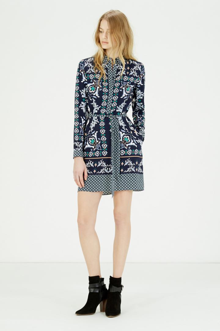 Warehouse Persian Print Shirt Dress