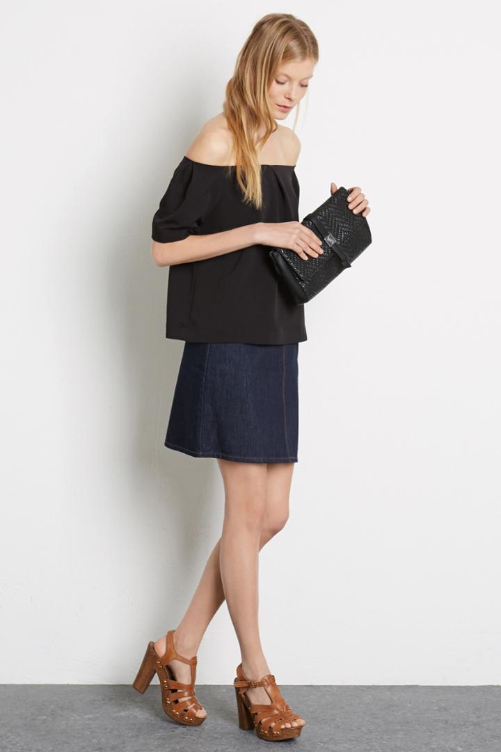 Warehouse Textured Tab Clutch