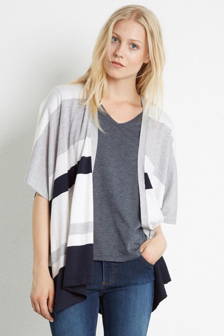Warehouse Stripe Rectangle Cardi