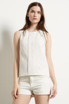 Warehouse Basket Weave Lace Shell Top