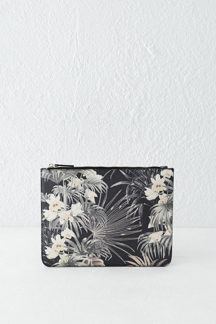 Warehouse Palm Print Pouch