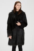 Warehouse Mix Faux Fur Coat