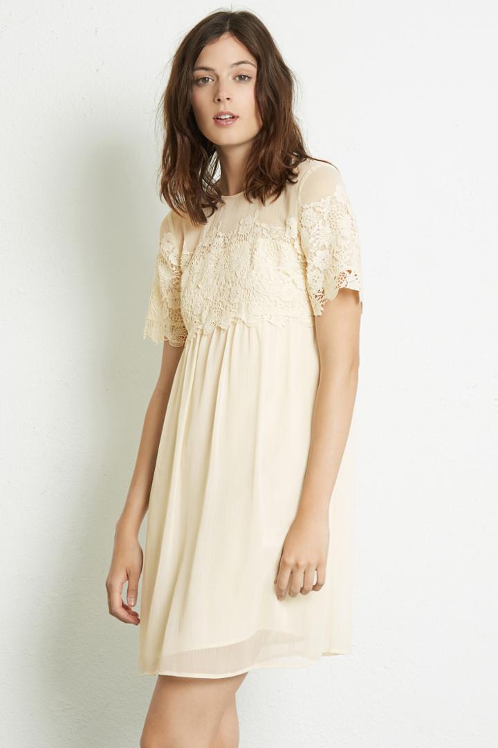 Warehouse Lace Smock Dress