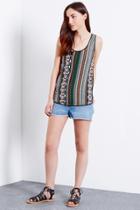Warehouse Aztec Piped Vest