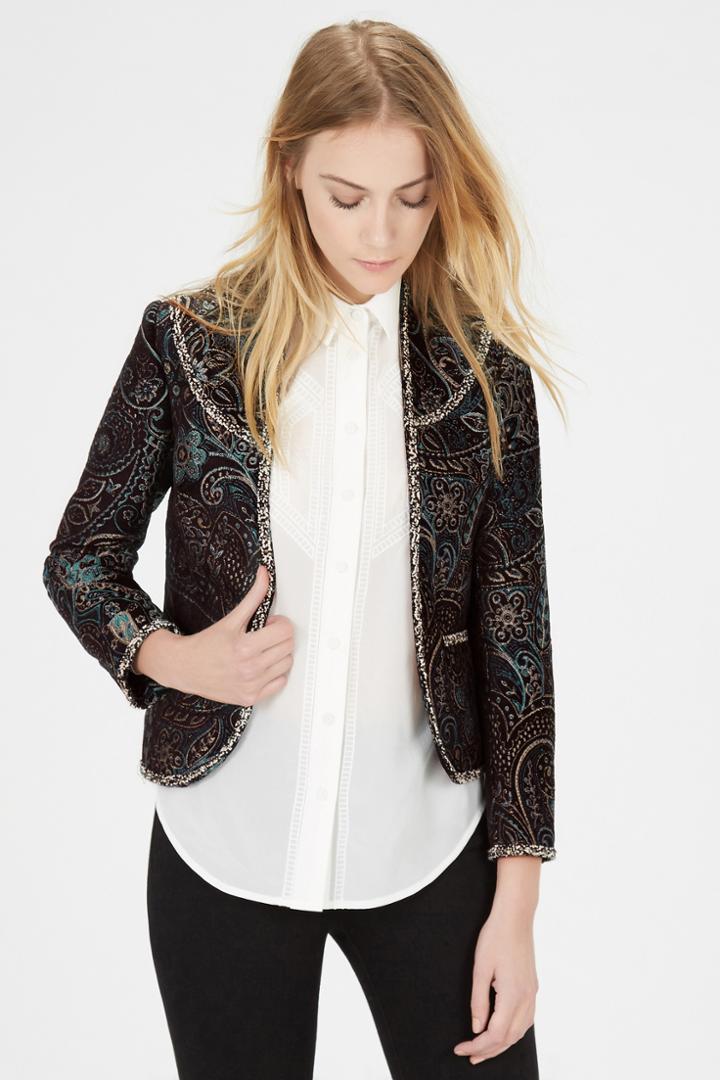 Warehouse Paisley Boucle Jacket