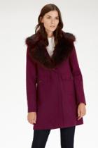 Warehouse Fur Collar Swing Coat