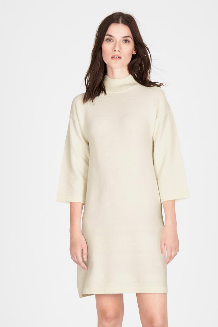 Warehouse Ribbed Stripe Swing Dress