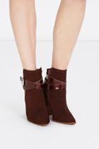 Warehouse Suede Buckled Heeled Boot