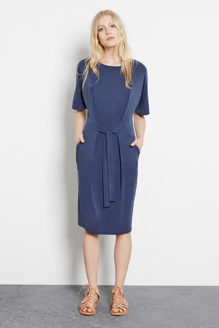 Warehouse Cupro Belted Tee-shirt Dress