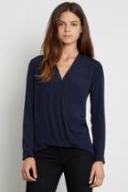 Warehouse Drape Front Long Sleeve Top