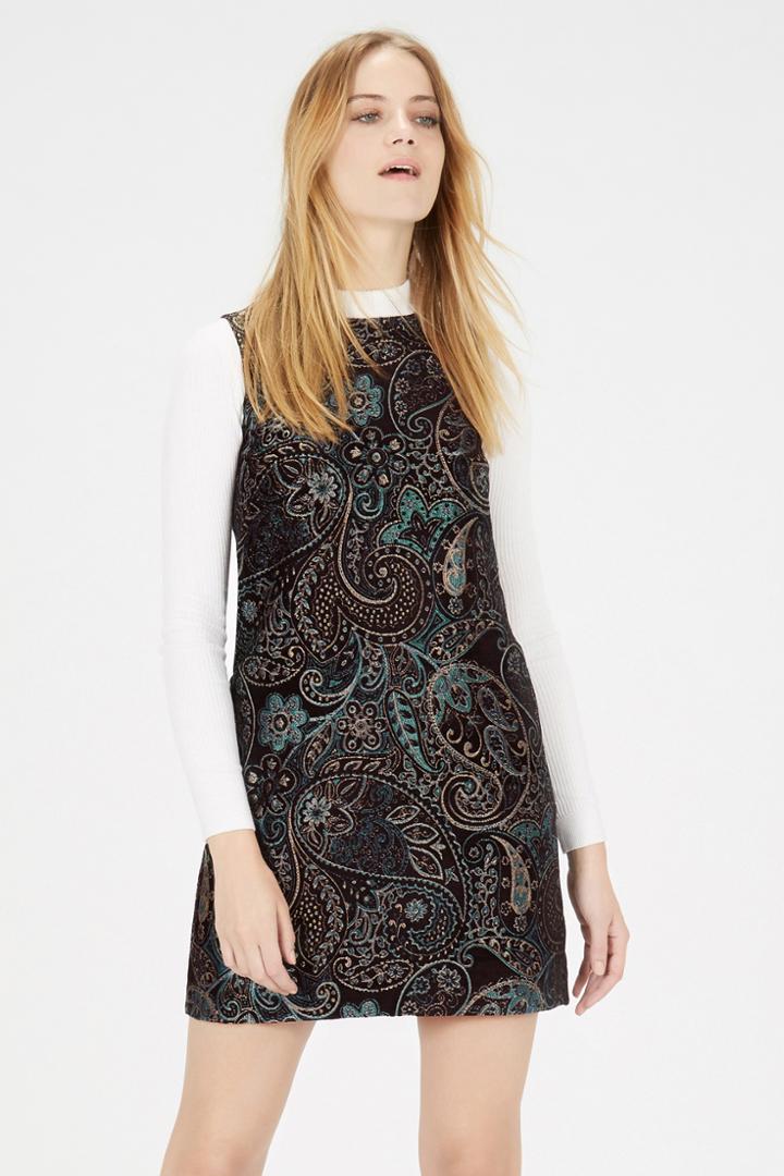 Warehouse Boucle Paisley Dress