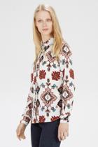Warehouse Tapestry Print Blouse
