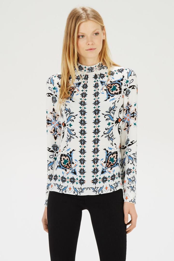 Warehouse Persian Roll Neck Top