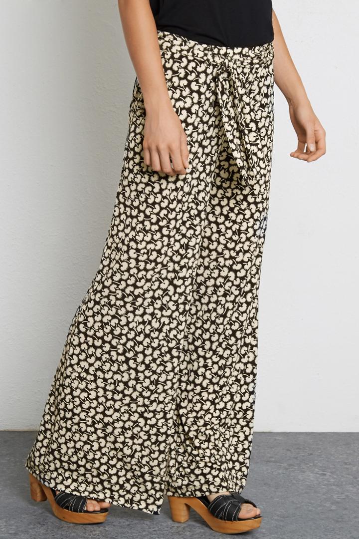 Warehouse Wide Leg Mono Floral Trouser