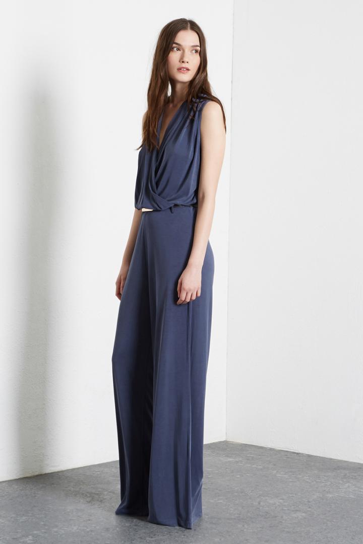 Warehouse Cupro Wide Leg Jumpsuit