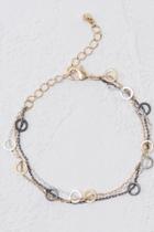 Warehouse Circle Chain 3 Row Bracelet