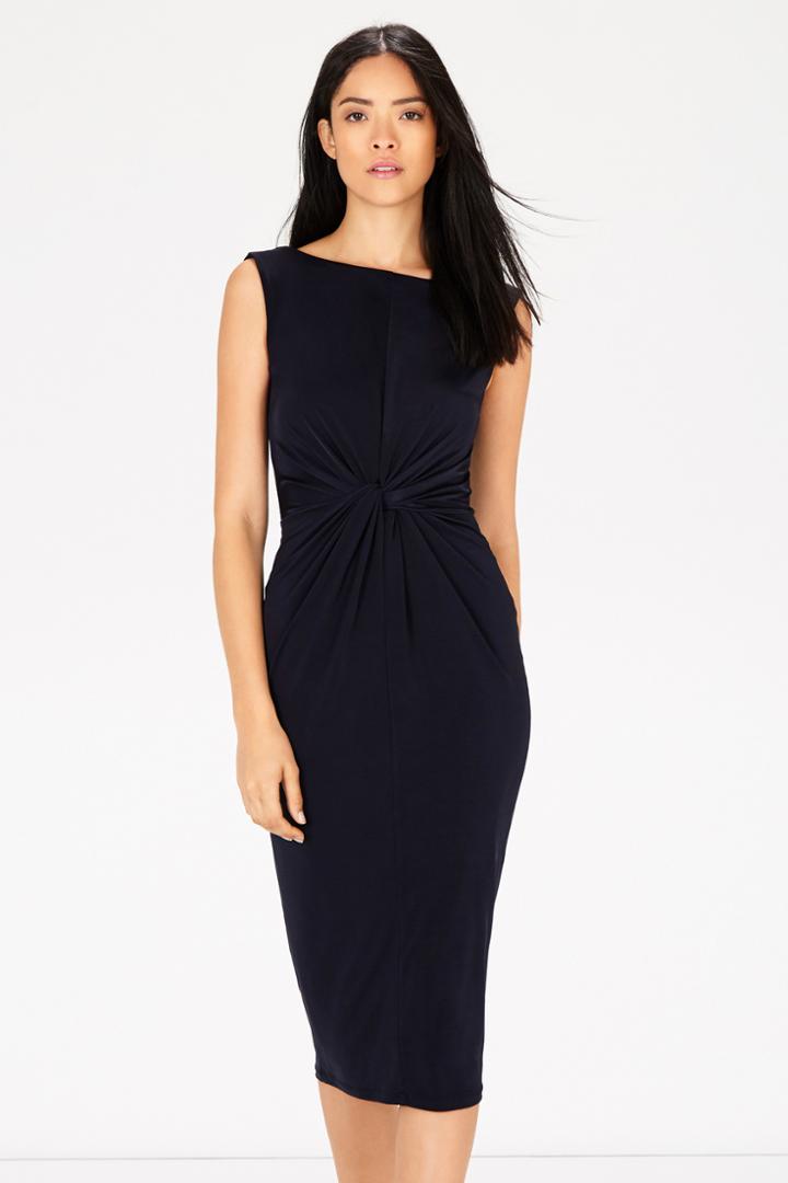 Warehouse Slinky Knot Detail Dress