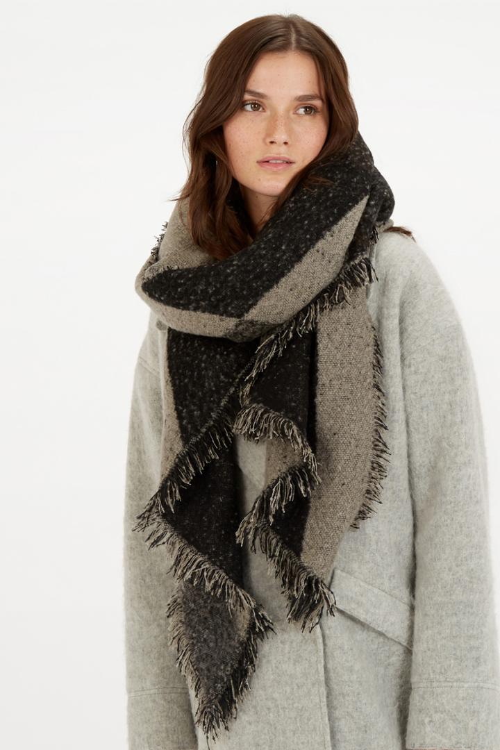 Warehouse Textured Block Scarf