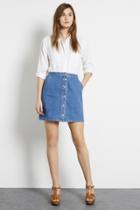 Warehouse Denim Popper Front Skirt