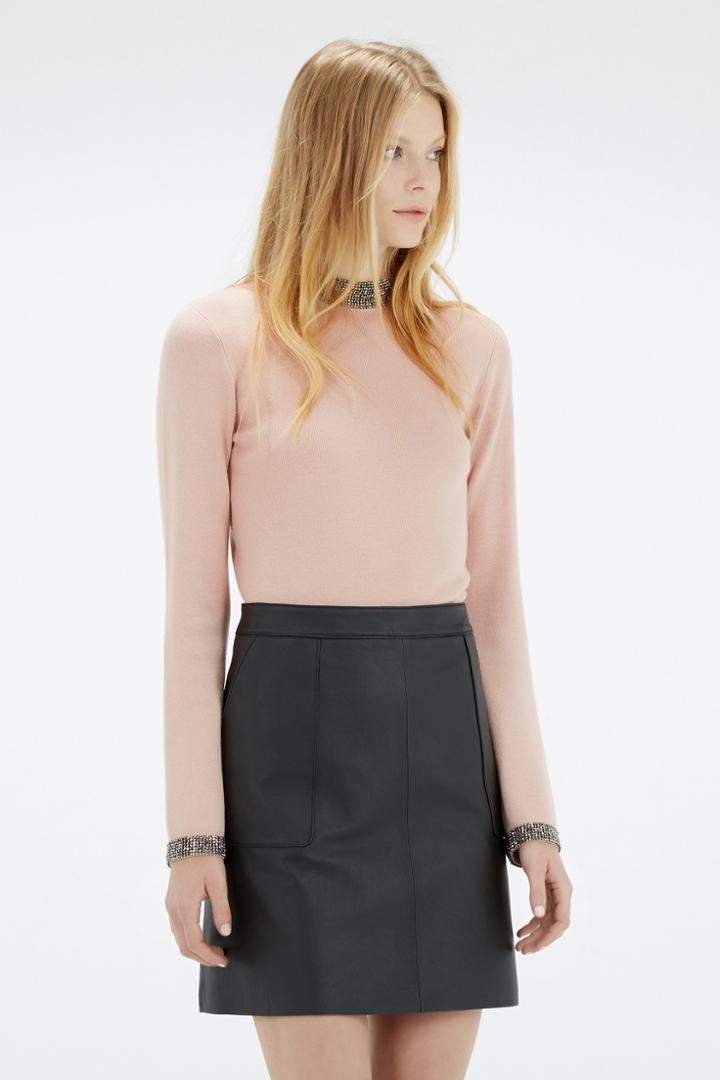 Warehouse Embellished Neck & Cuff Jumper