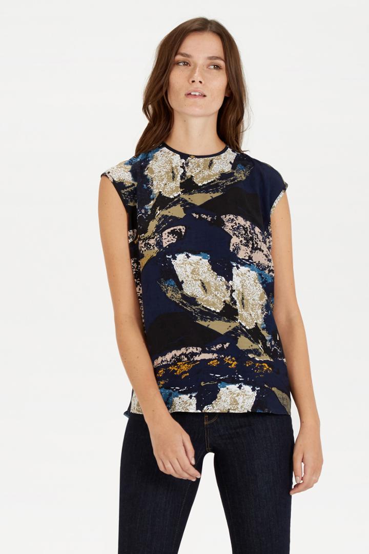 Warehouse Texture Graphic Wrap Top