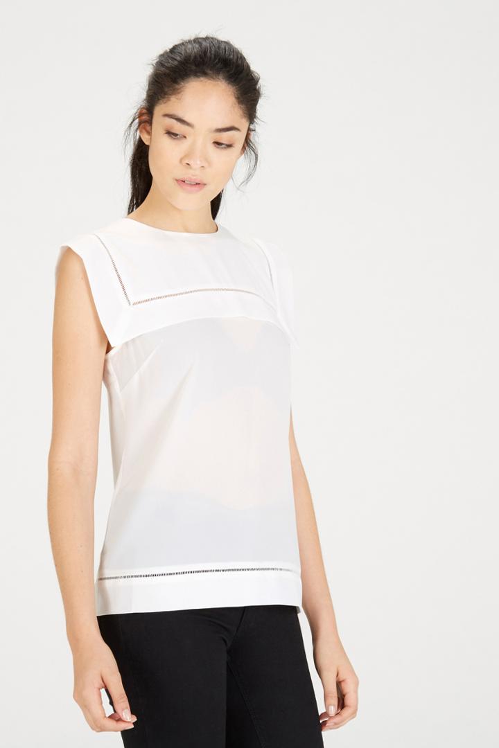 Warehouse Sleeveless Sailor Bib Blouse