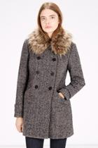 Warehouse Db Fur Collar Coat
