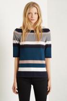 Warehouse Compact Yarn Stripe Top