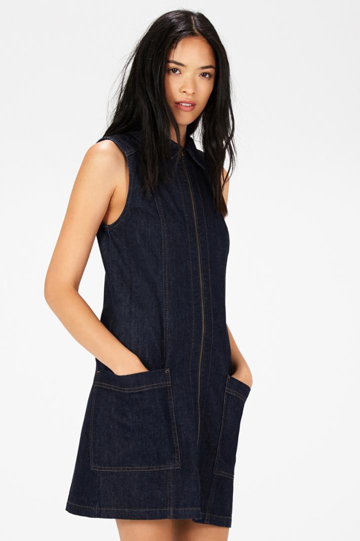 Warehouse A Line Zip Front Dress