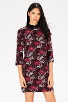 Warehouse Floral Print Collared Dress