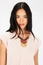 Warehouse Beaded Tassel Necklace