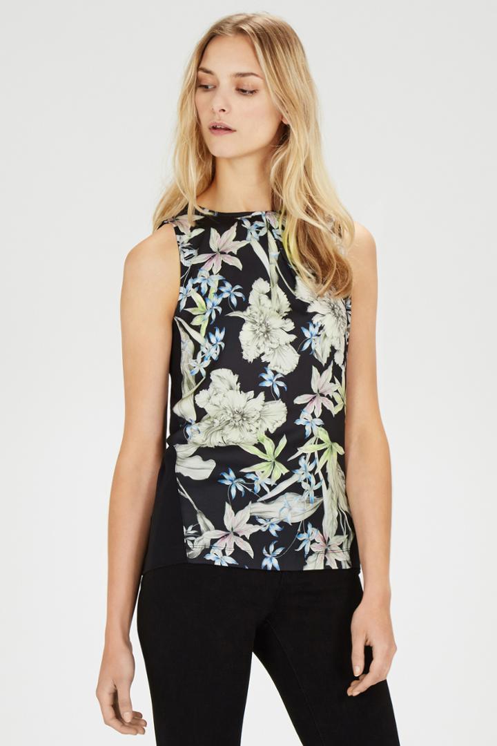 Warehouse Pretty Floral Print Shell Top
