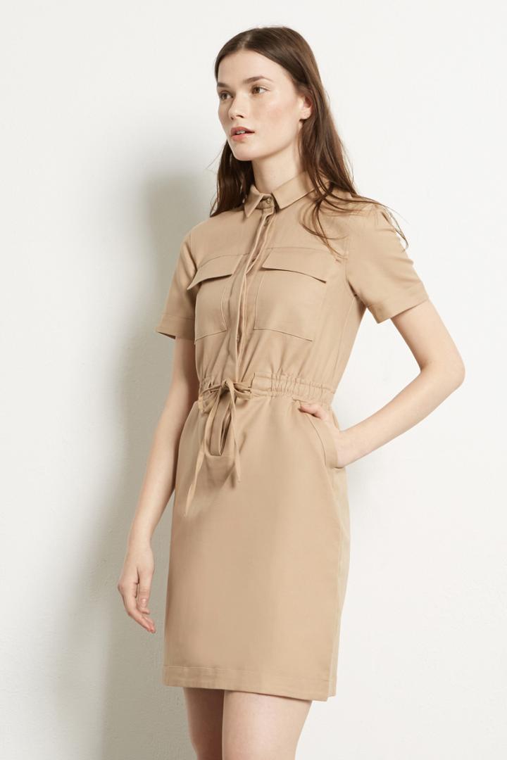 Warehouse Cotton Utility Shirt Dress
