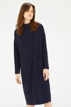 Warehouse Crepe Funnel Neck Cocoon Dress