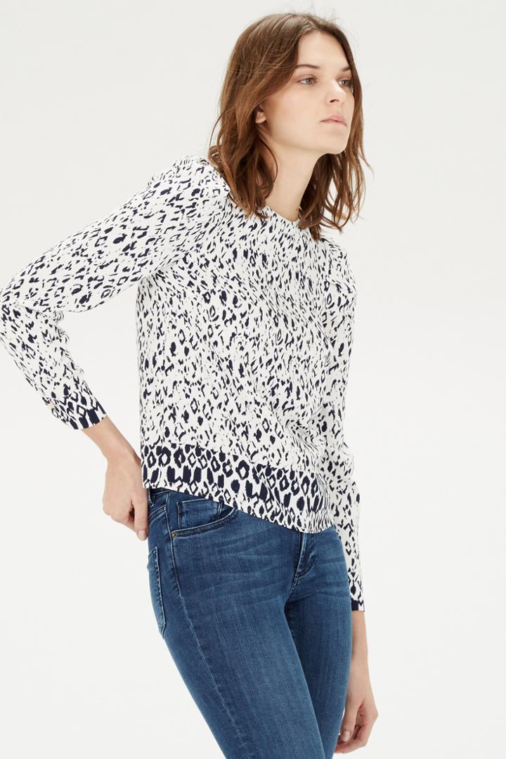 Warehouse Texture Puff Sleeve Top