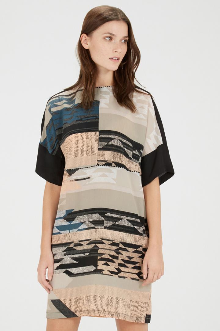 Warehouse Landscape Print Dress