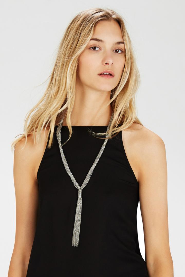 Warehouse Chunky Chain And Wrap Necklace