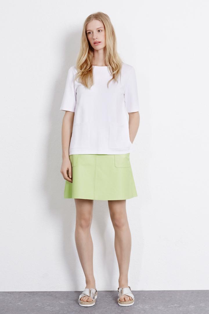 Warehouse Leather Pocket A Line Skirt