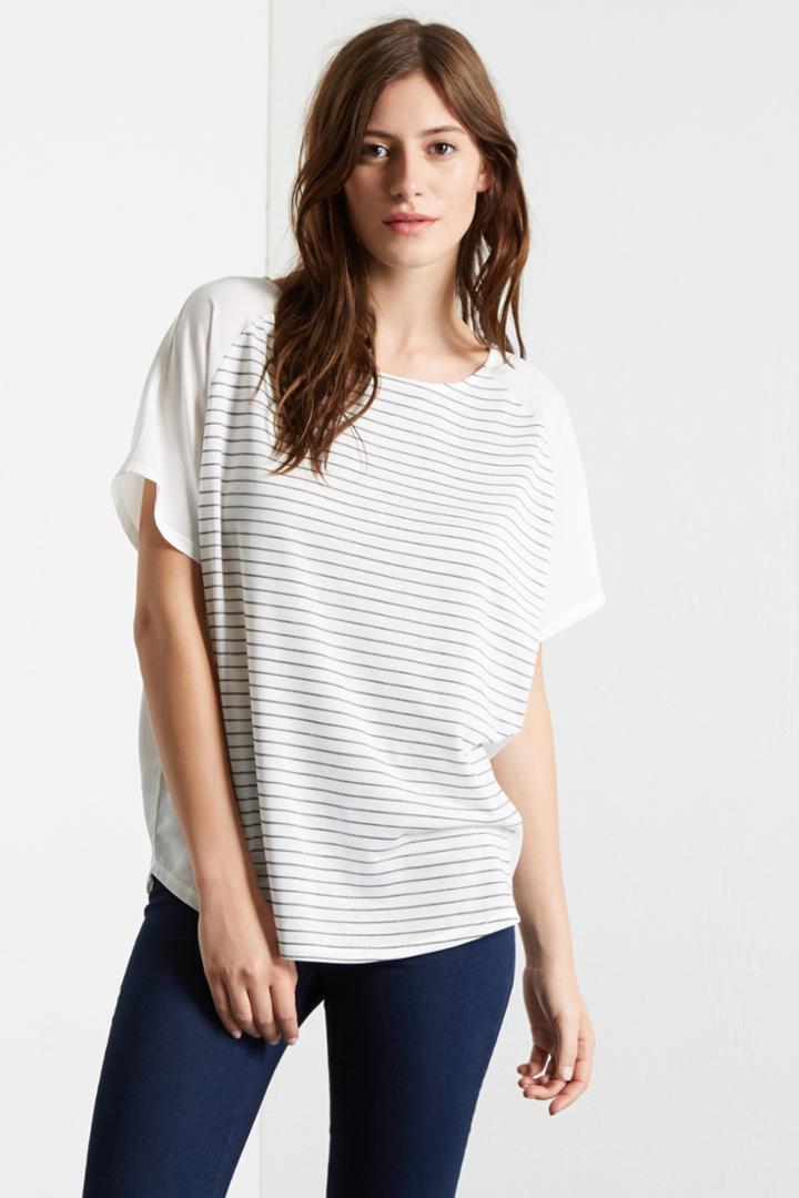 Warehouse Stripe Circle Cape Top