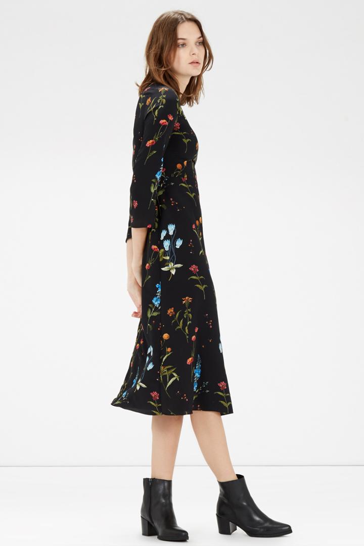 Warehouse Pretty Floral Midi Dress