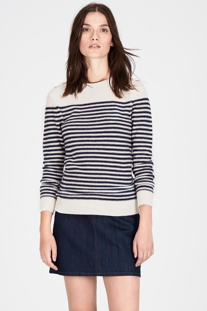 Warehouse Button Shoulder Stripe Jumper