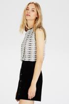 Warehouse Squiggle Print Shell Top